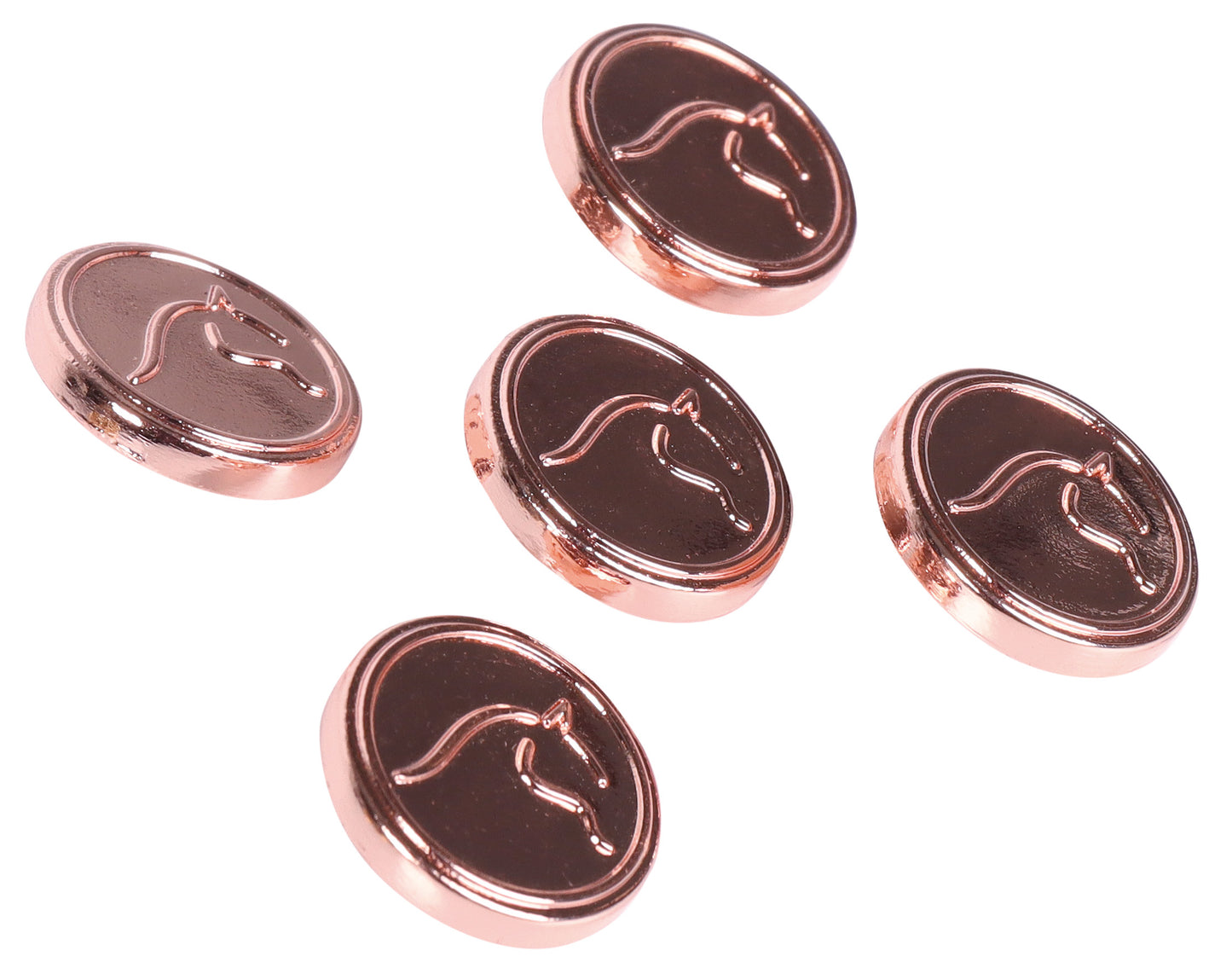 Set knopen metallic horse