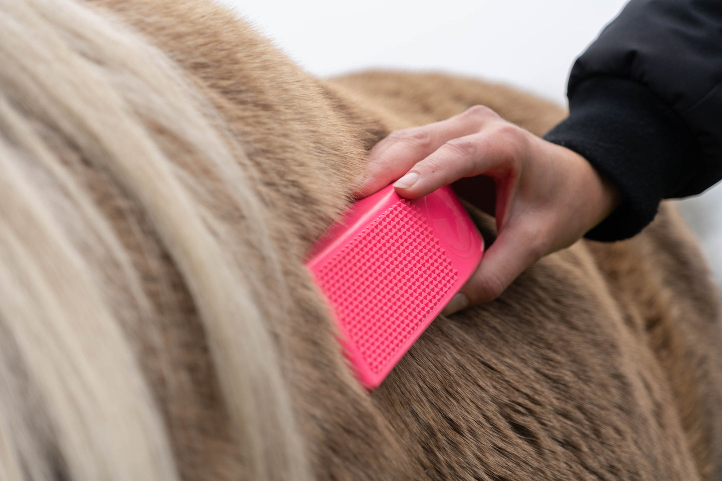Excellent Horse Grooming Brush Medium roze