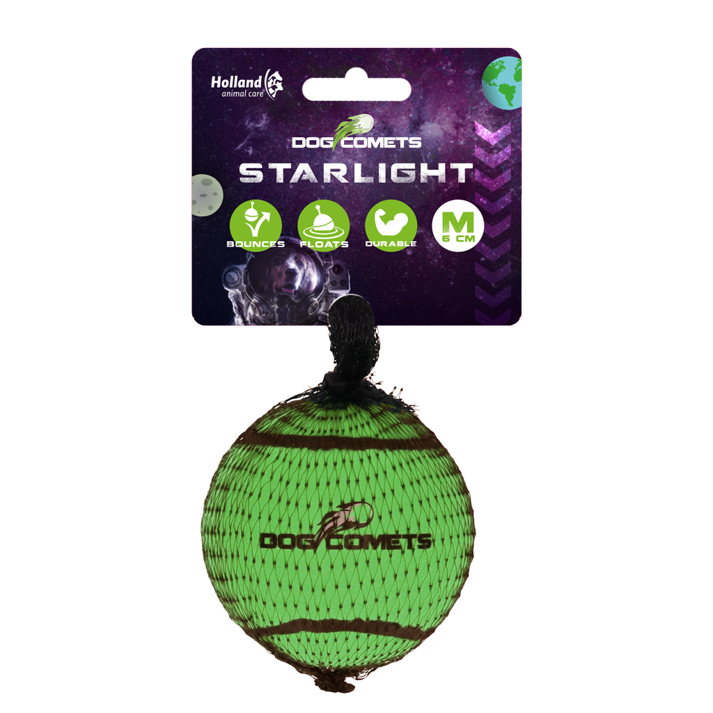 Dog comets Starlight Tennisbal M Groen 1st