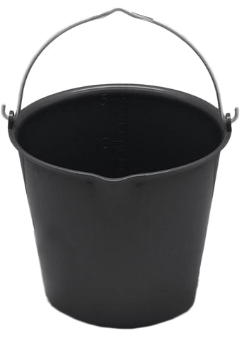 Emmer 15 l met schenktuit zwart