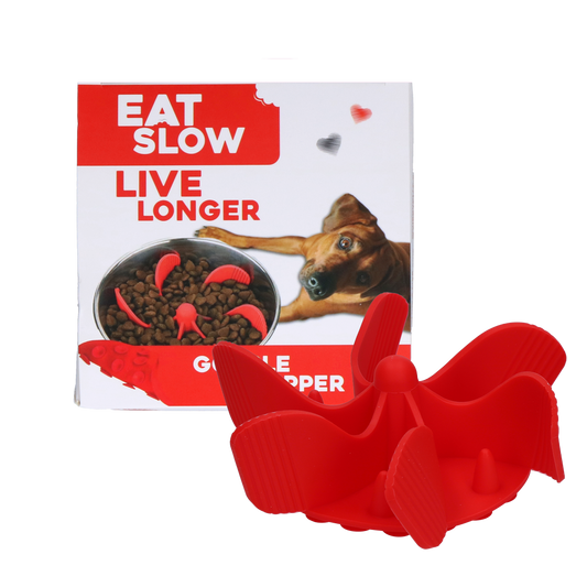 Eat Slow Live Longer Gobble Stopper M Red