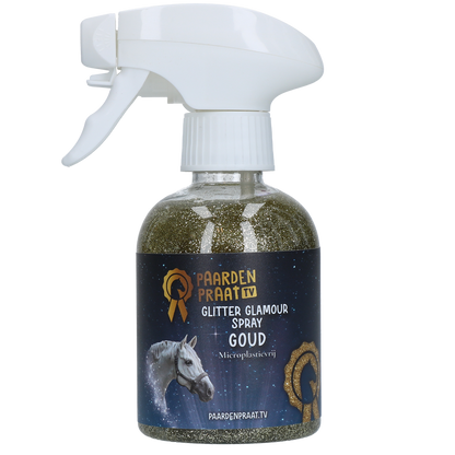 Paardenpraat Glitter Glamour Spray Goud