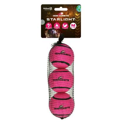 Dog comets Starlight Tennisbal M Roze 3st