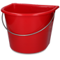 Emmer met vlakke kant 15 l rood