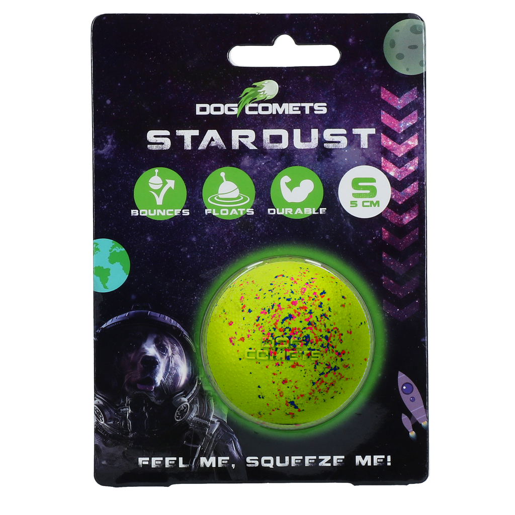 Dog Comets Ball Stardust Groen M 2-pack