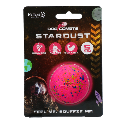 Dog Comets Ball Stardust Roze M 2-pack