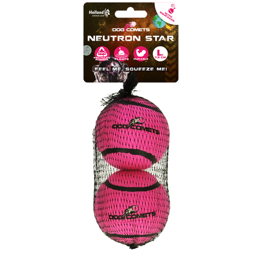 Dog comets Neutron Star Tennisbal met pieper L Roze 2st