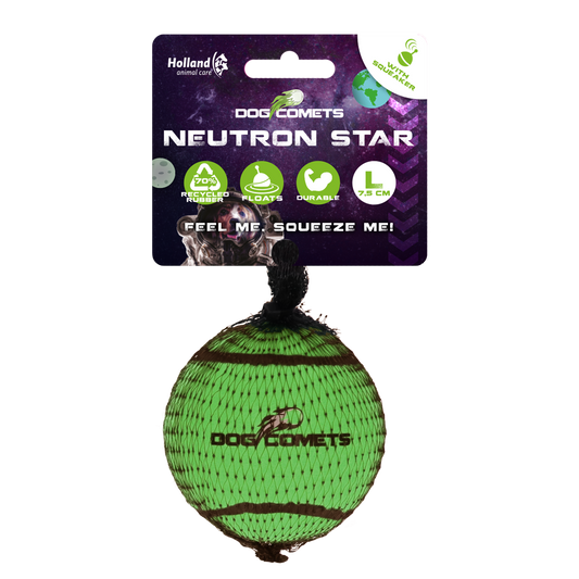 Dog comets Neutron Star Tennisbal met pieper L Groen 1st